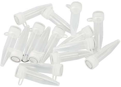 500 stycken mikrocentrifugsrör 1,5 ml, laboratoriecentrifugsrör med hög renhet polypropylenlaboratoriecentrifugeringsrör med säkerhetslås, återanvändbara, för förvaring av små flytande vätskor