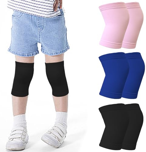 Yasdyri Kids Knee Brace for Girls and Boys Sport Kids Knee Support for Knee Pain Sports Football Running Cycling Gymnastics Knee Compression Sleeve for Children (Black)