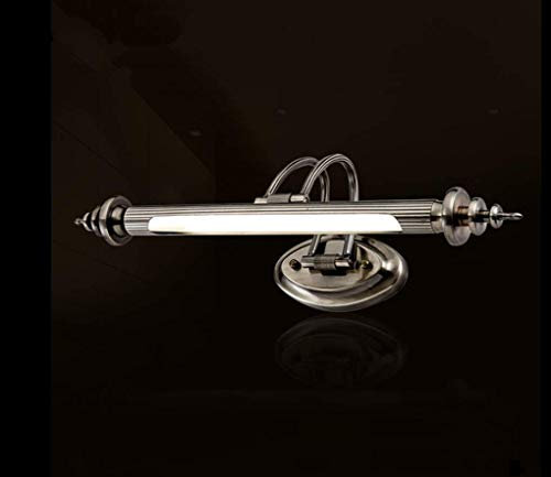 SSNCcNC Amerikanischen stil Spiegelleuchte LED Klassisch Spiegellampe 11W Antik Messing Verstellbarer Metall Wandleuchte Schminklicht Badlampe 75CM Antibeschlag Schrank Neutrales Licht 4500K