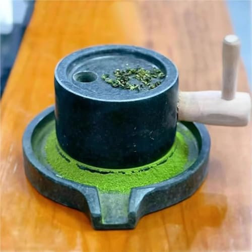 Hand Grain Mill Stone,Stone Mill,Stone Grinder Hand Crank Bluestone Grinder for Spices Tea Flower Herb Powder, Kindergarten Home Craft Teaching Mill(Stone Mill)