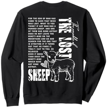 La parabole du mouton perdu, l'amour de Jésus, les amoureux des chrétiens Sweatshirt