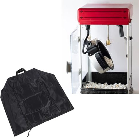 Corn Maker Machine Protected Cover, Anti Wear 420D Silver Coated Oxford Cloth Popcorn Cart Cover with Adjustable Drawstring and Storage Bag for Home (18 * 16 * 31inch)