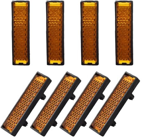 Generisch Nacht Sicherheit Warnung Pedal - 8 Stück Eflektoren Pedale Zum Schrauben | Sicher Reflektierend Reflektoren Für Fahrrad Pedal | Pedalreflektoren Fahrrad Für Das Sicherheitsnachtradfahren