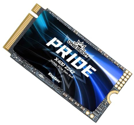 KingSpec ONEBOOM X400 2TB M.2 2242 SSD - PCIe Gen4x4 NVMe, 7200 MB/s, perfetto per giochi portatili e PC ultracompatti