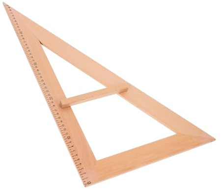 HOODANCOS Wooden Measuring Ruler 30cm Half-Circle Protractor Sturdy Woodcraft Measuring Tool for Teachers and Students for Classroom and Engineering Projects