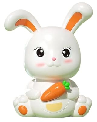 Salvadanaio a forma di coniglietto, statuetta, scatola for il risparmio denaro, statua animali, artigianato, for, scaffale, casa, scrivania, camera da letto, regali compleanno, giocattolo for bambini