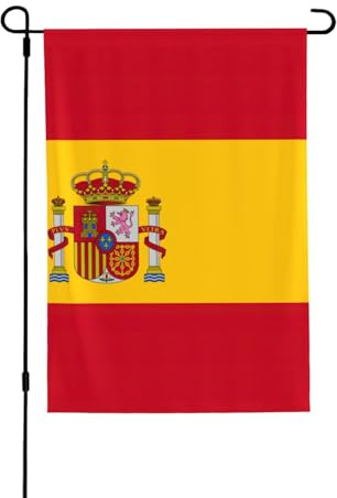 Spanische Flagge, wetterbeständig, doppelseitig, 71 x 102 cm, saisonales Deko-Banner für Garten, Hof und Veranda
