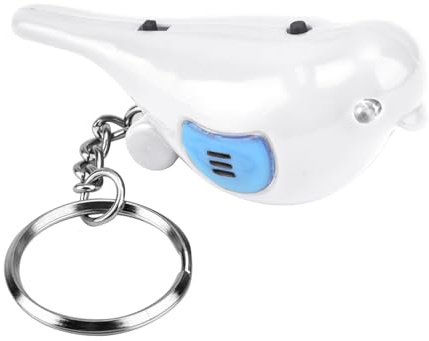 Generic LED Whistle Key Finder Intelligent Voice Control Keychain with Battery, Exquisite and Durable Key Finder for Easy Retrieval, Suitable for Adults and Kids (White)