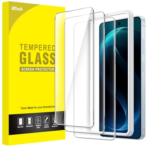 JETech Skärmskydd för Samsung Galaxy S26, 9H Härdat Glasfilm med Enkelt Installationsverktyg, Fingeravtrycks-ID Kompatibel, HD Klar, 3-Paket