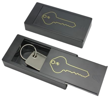 Hide a Magnetic Key Holder Emergency Box Secret Safe Spare Car Home House Key Hide (Small x 2)