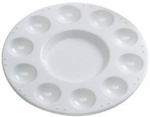 Mischpalette Kunststoff, 17,5cm rund, 10 Näpfe