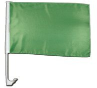 Flaggenfritze® Einfarbig Grün Autofahne 30 x 43 cm – Autoflagge für Auto, Events, Partys und Deko