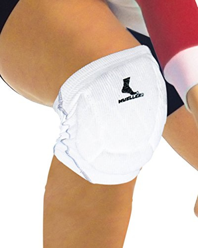 Mueller 5221-4 Diamant-Volleyball-Knieschutz im spezial Design, 1Paar, XL, weiß