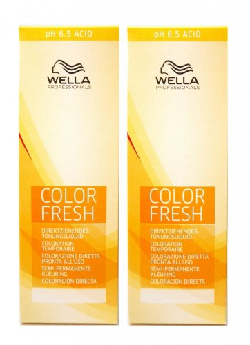 Wella Color Fresh Acid 7/47 mittelblond rot-braun 2 x 75 ml Tönungsliquid Gel-Tönung pH 6.5 CF