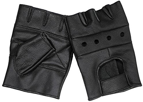 MFH Herren Fingerlose Handschuhe Deluxe Schwarz