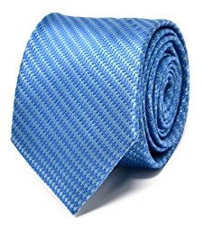 Sweet Leaf Cravate Homme à rayures Bleu - 100% Soie | Classique, Élégante et Moderne, Idéale pour cadeau, Mariage, Costume et travail