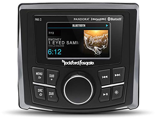 Rockford Fosgate Ricevitore multimediale digitale compatto PMX-3 con display da 2,7