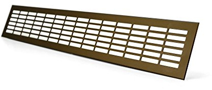 Rejilla de ventilación de aluminio marrón 100 mm x 500 mm