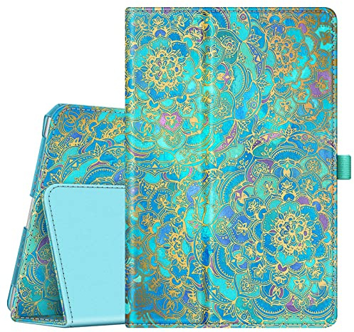 Fintie Hülle für iPad 9.7 Zoll 2018 2017 / iPad Air 2 / iPad Air - [Eckenschutz] Slim Fit Folio Kunstleder Schutzhülle Case mit Ständer und Auto Schlaf/Wach Funktion, Jade | Schutzhülle mit automatischer Schlaf-/Weckfunktion, Jade