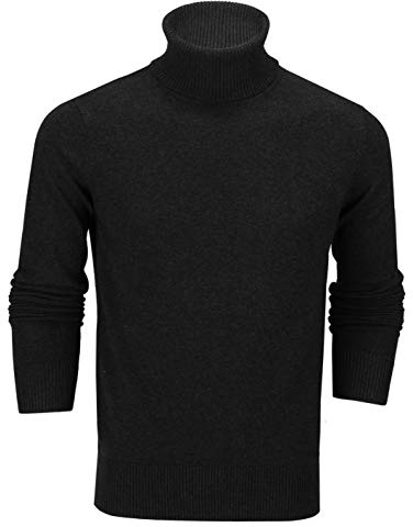 Xposed Mens Roll Neck Jumper Soft Cotton Fine Knitted High Turtle Polo Pullover Top