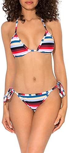Smart & sexigt bikiniset för kvinnor, Rhumba ränder, S