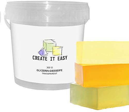 NEU Create It Easy Glycerin Gieß-Seife, Transparent, 300g im Kunststoffbecher