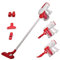 Belaco Corded Aspirapolvere Verticale 600W Bianco e Rosso 3 in 1 Stick Aspirapolvere a Mano Senza Sacchetto HEPA e Funzione Multiciclonica Portatile e Leggero