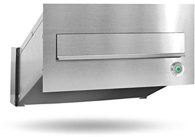 Mauerdurchwurf Briefkasten Edelstahl (V2A) Postkasten EinbauBriefkasten mit Klingel
