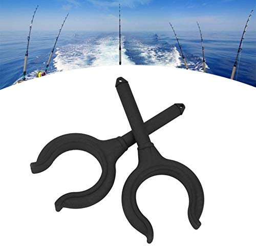 2 Pièces Serrure À Rame pour Bateau,Support De Support De Canne À Pêche,Accessoires De Dériveur en Caoutchouc Marin, pour Kayak, Canoë, Bateau Marin, Dériveur(Noir)