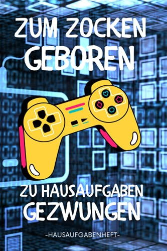 Hausaufgabenheft: 1 Woche 2 Seiten , Schulplaner , Gamer Hausaufgabenplaner , Schülerkalender , mit 2x Stundenplan | DIN A5