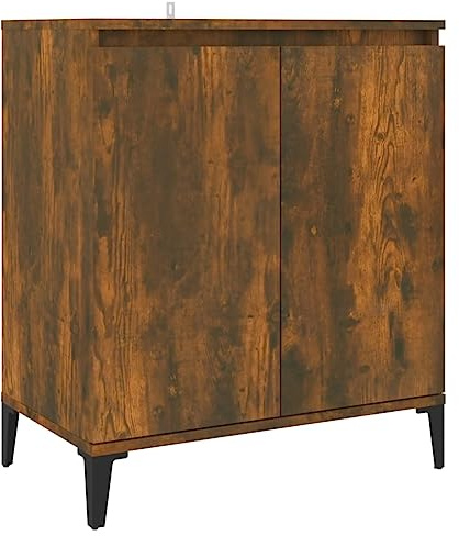 vidaXL Aparador Madera contrachapada Color Roble Ahumado 60x35x70 cm