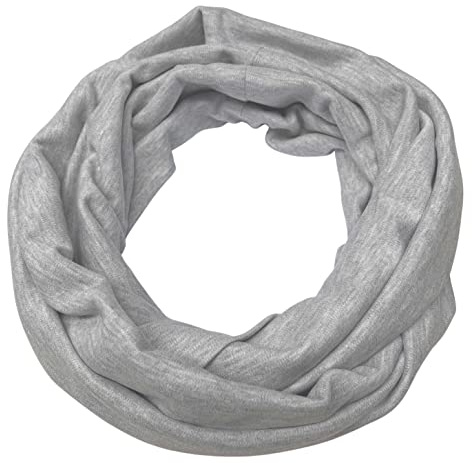 Landhuis Handmade - Schlichter Unisex Loop aus Interlock-Baumwolle – hellgrau melange – handgefertigt in Deutschland