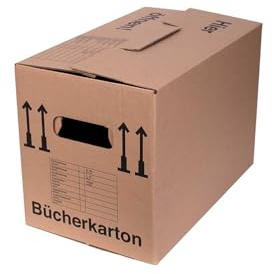 100 x Bücherkarton Umzugskarton Aktenkarton 500 x 300 x 350 mm bis 40 kg mit stabiler starker Doppelwelle, Menge wählbar von 5 bis 240 Stück | Mit stabiler starker Doppelwelle – Menge wählbar von 5 bis 240 Stück
