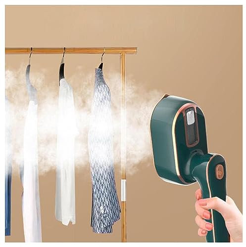 Plancha Ropa Viaje, Plancha Mini Para Ropa con Asa Plegable Giratoria,100W y 100ml, Plancha De Vapor Doble Uso Para Seco Y Húmedo,Green