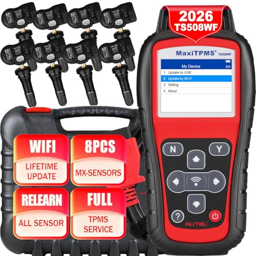 Autel MaxiTPMS TS508WF Kit, TPMS Programming Tool, Upgrade of Autel TS508/ TS501/ TS408, Activate/Relearn All Sensors, Program MX-Sensors (315/433MHz), TPMS Reset/Diagnosis Read/Clear TPMS Code
