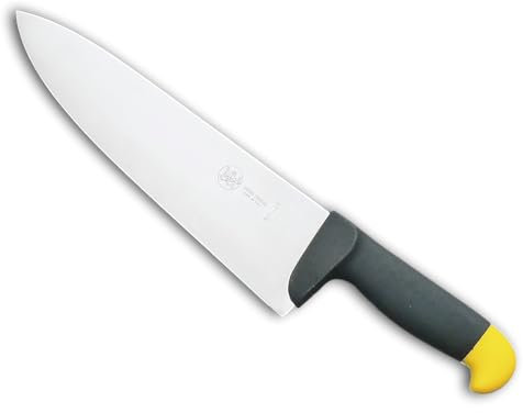 BLUE FARM | Due Buoi knives. 841 Coltello macellaio inox, legno e ottone Coltello macellaio trinciante da mm 280