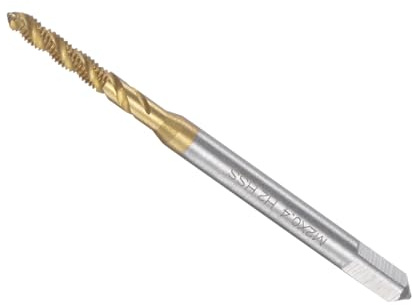 CoCud Taraud à Filetage en Spirale, Taille de Filetage M2 x 0.4, 3 Cannelures, Outil de Taraudage en Acier Rapide - (Pour traitements des Trous et Matériaux Collants)