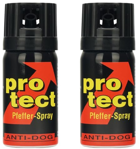 Pfefferspray PROTECT Anti-Dog Direktstrahl oder Breitstrahl 15ml 40ml 50ml 63ml