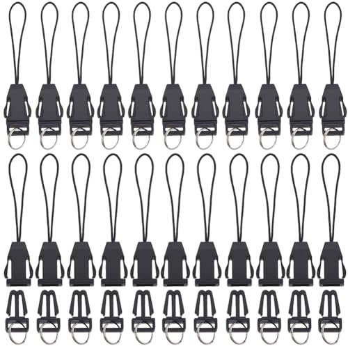 GORGECRAFT 100pz Correa de Anillo Dividido para Teléfono Celular Cordón Corto Antipérdida Cordones para Teléfono con Hebilla Desmontable Ganchos para Llavero Accesorios Teléfono Móvil Lariat Unidad