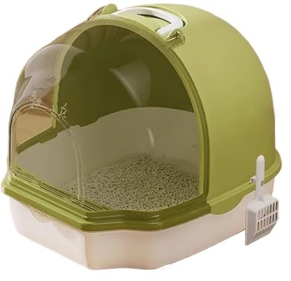 Maison de Toilette Bac à litière for chat Toilettes for chat entièrement fermées avec porte, grand bac à litière for chat, toilettes anti-éclaboussures Bacs à litière for chaton Fournitures for animau