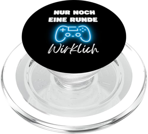 Nur noch eine Runde - Gamer Jungen Geschenke Konsole PopSockets PopGrip für MagSafe