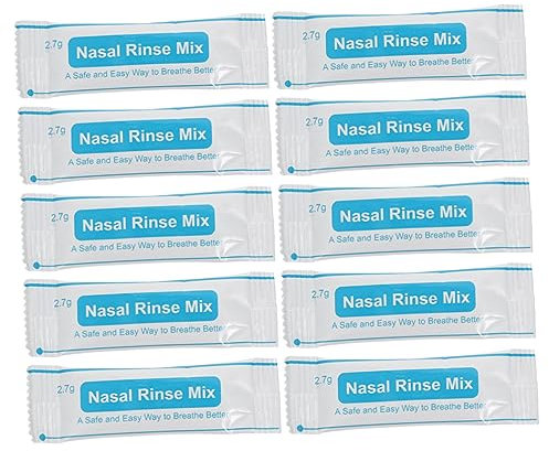 GOOHOCHY Sal Para Enjuague Nasal Instantánea 40 Sobres Mezcla Sin Para Limpieza Nasal Diaria Para Adultos y Niños