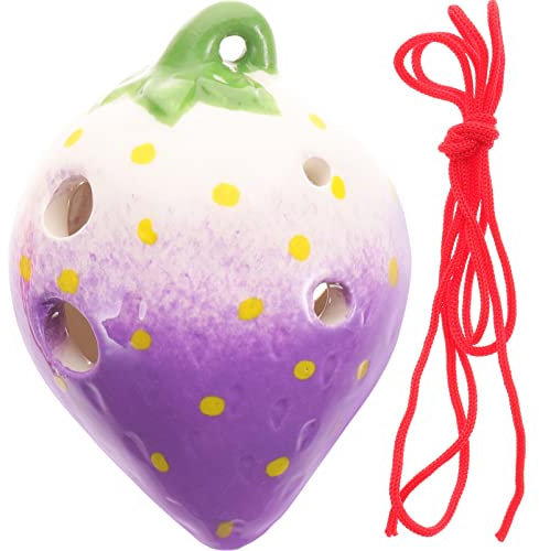 ifundom 1satz Erdbeer-ocarina Tragbares Anfänger-instrument Aus Keramik Kreative Geschenkidee Für Junge Mädchen Und Schüler Musikalisches Lernspielzeug