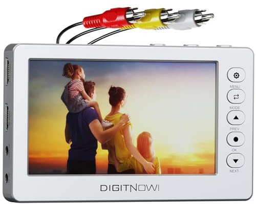 DigitPro VHS to Digital Converter, Video to Digital Converter,1080P Video Converter Machine, Analog to Digital Converter, Video Audio Recording from VCR, VHS, DVD, Mini DV, Tapes, Hi8, Camcorders
