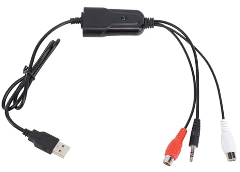 USB -Audio -Capture -Karte mit 3,5 Mm und AV -Anschlüssen für Vista, 7, 8, 10, 11, für Kassettenbänder Zum MP3 -Konverter