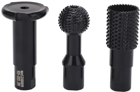 Juego de fresas para carpintería de 3 piezas, accesorios para amoladora angular M10, fresa de esfera giratoria, juego de fresas para tallar madera de acero de aleación,