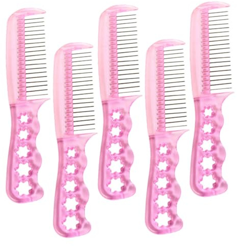 minkissy 5piezas Peines De Acero Para Pelucas De Peines De Dientes Finos Anticaspa Para Uso Doméstico o Peluquería