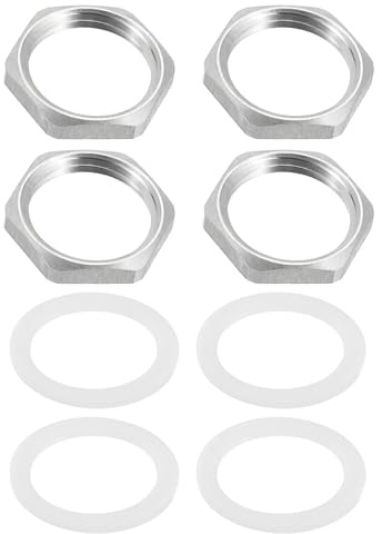 QUARKZMAN 4pz Raccordo per Tubi in Ghisa Dado Esagonale con Rondella Acciaio Inossidabile 304 Dado Femmina NPT 1/2 per Idraulica, Pulizia Sottocarro e Attrezzature, Diametro Esterno 0,91