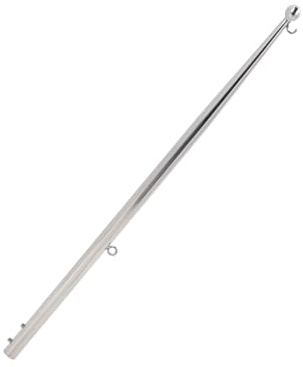 Akozon Boot Fahnenmast Stall 316 Edelstahlschiene für Marineyacht -Wohnmobile (Kleiner Ballkopf 20mm / 0,8 Zoll)