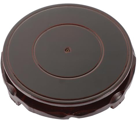 FONDOTIN Supporto per Fioriera in Legno Rotante da 18 Cm, Piedistallo Espositivo per Vaso di Fiori e Oggetti Artigianali, Base Stabile per Decorazione Casa e Giardinaggio